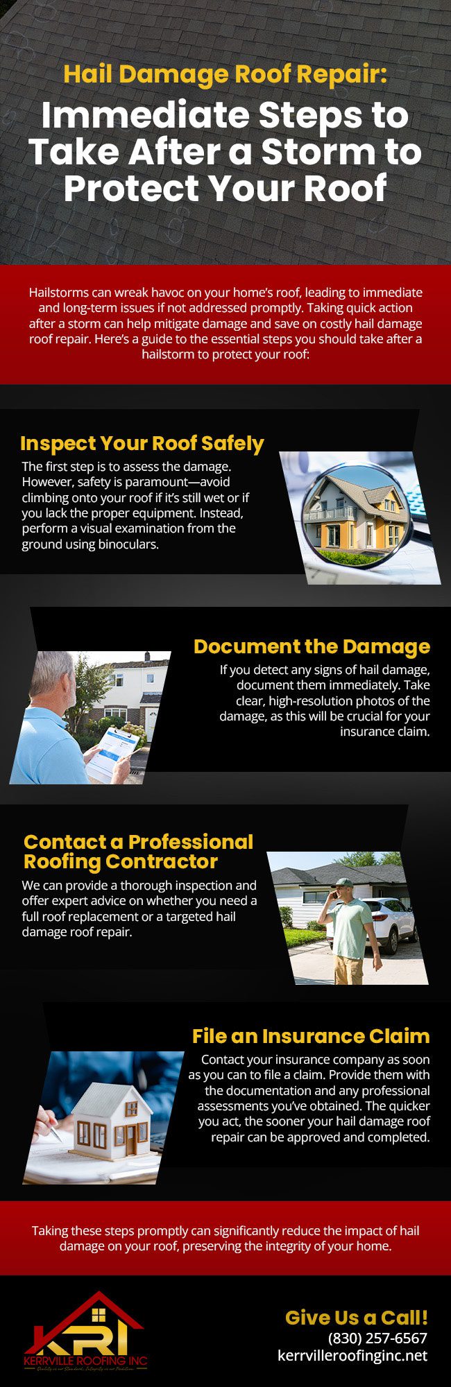 Hail Damage Roof Repair: Immediate Steps to Take After a Storm to Protect Your Roof