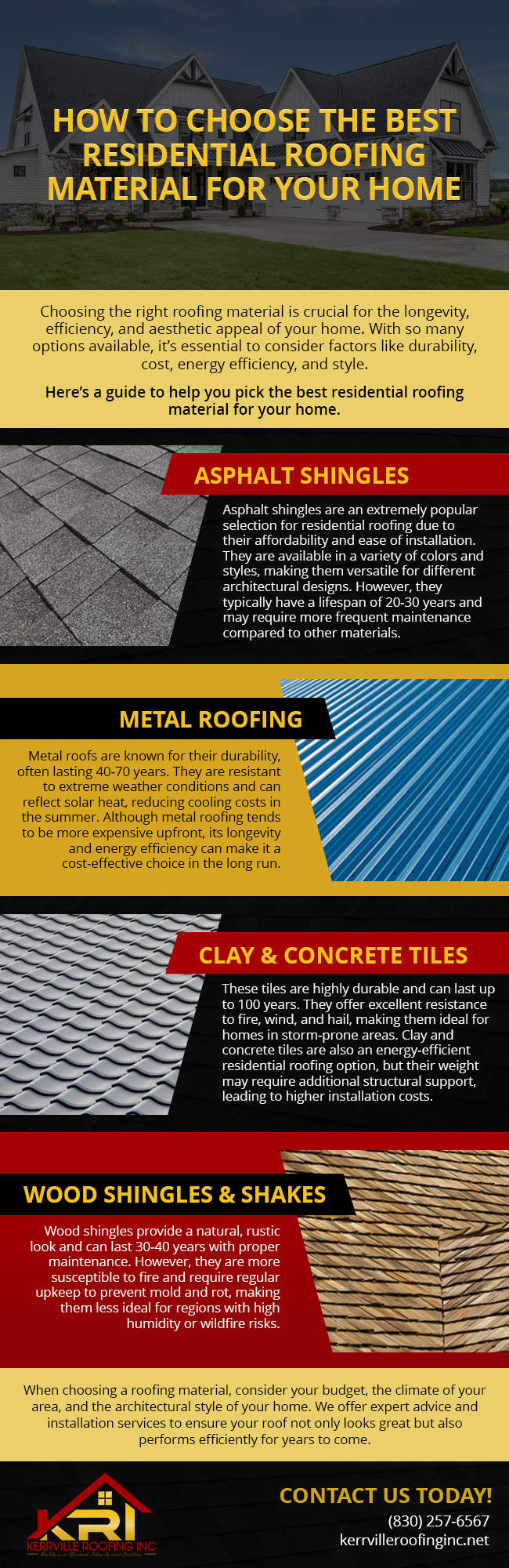 How to Choose the Best Residential Roofing Material for Your Home